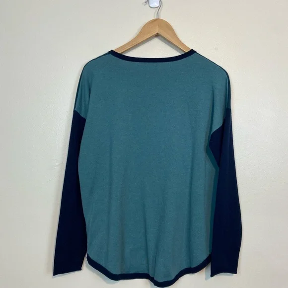 SMARTWOOL Shadow Pine Colorblock Wool Blend Crew Sweater Top - Picture 6 of 6